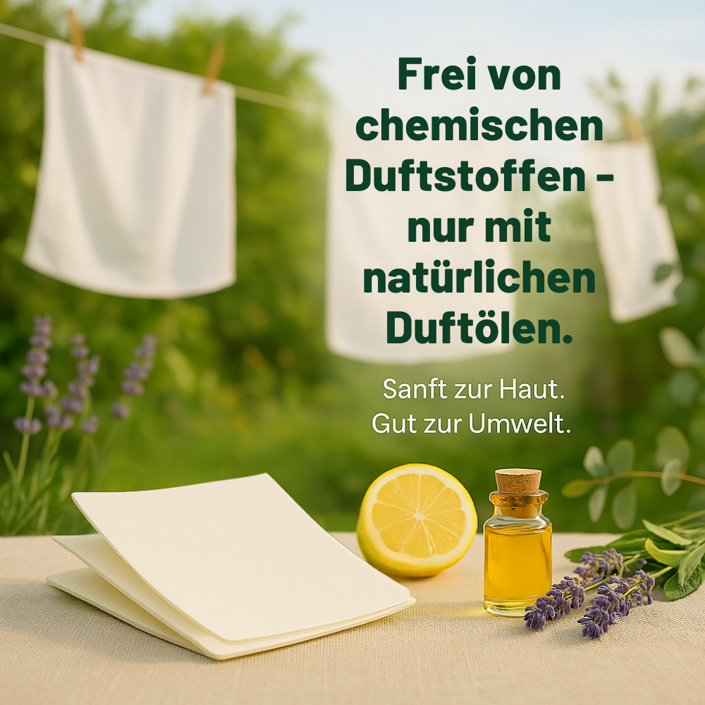 Umweltfreundliche Waschmittelblätter