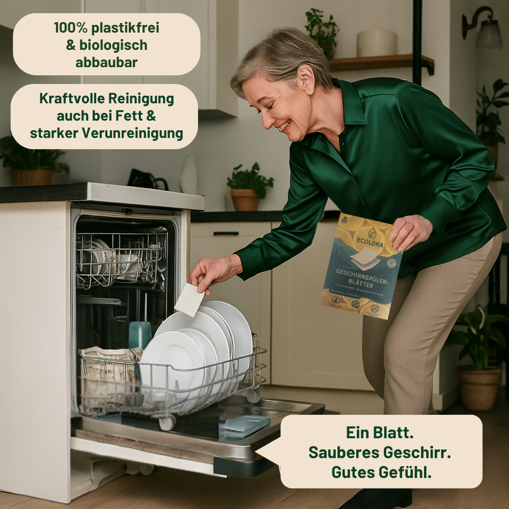 Umweltfreundliche Spülmaschinen Blätter