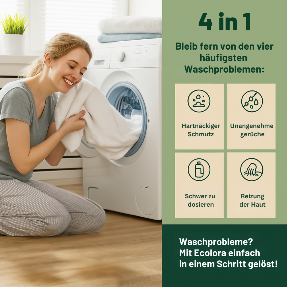 Umweltfreundliche Waschmittelblätter