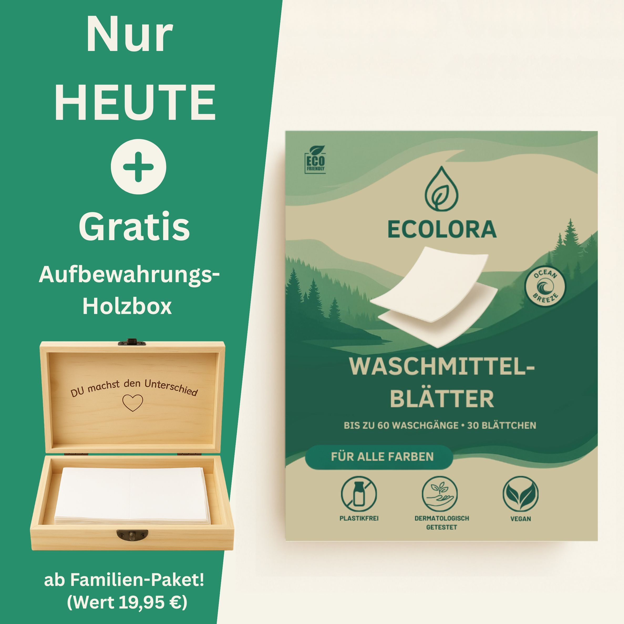 Umweltfreundliche Waschmittel Blätter