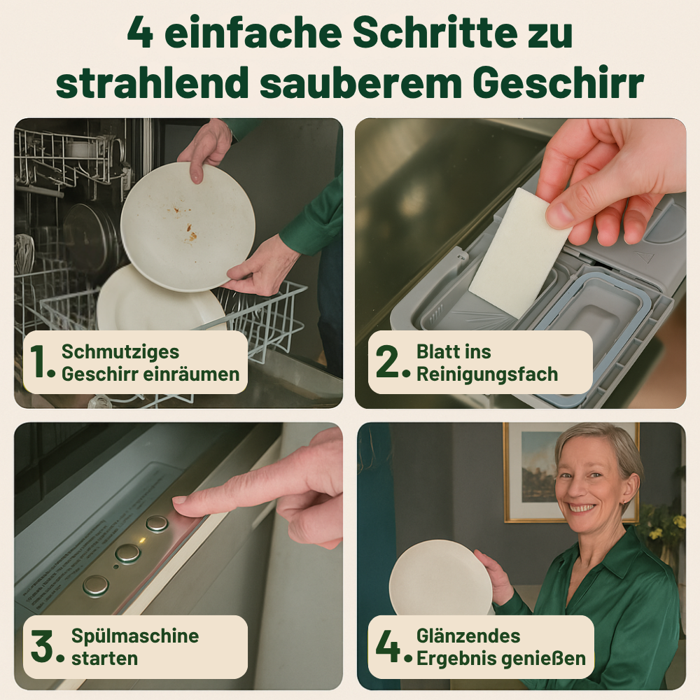 Umweltfreundliche Spülmaschinen Blätter