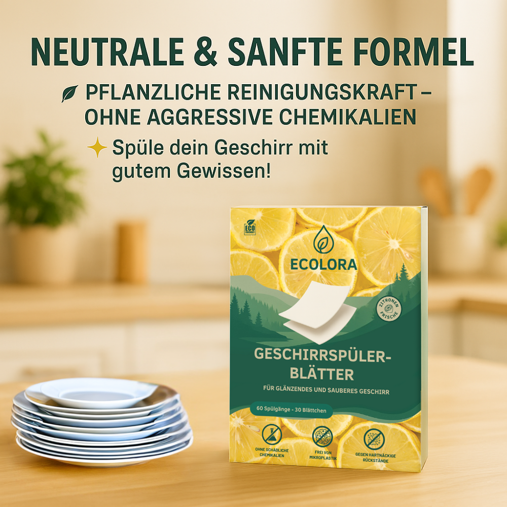 Umweltfreundliche Spülmaschinen Blätter
