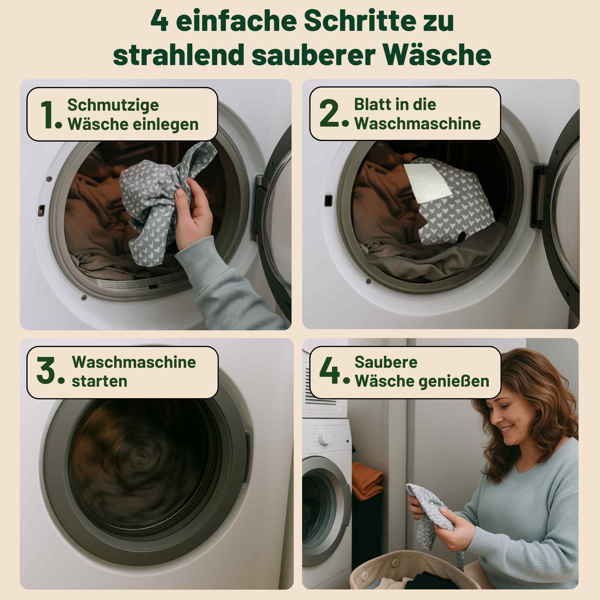 Umweltfreundliche Waschmittel Blätter