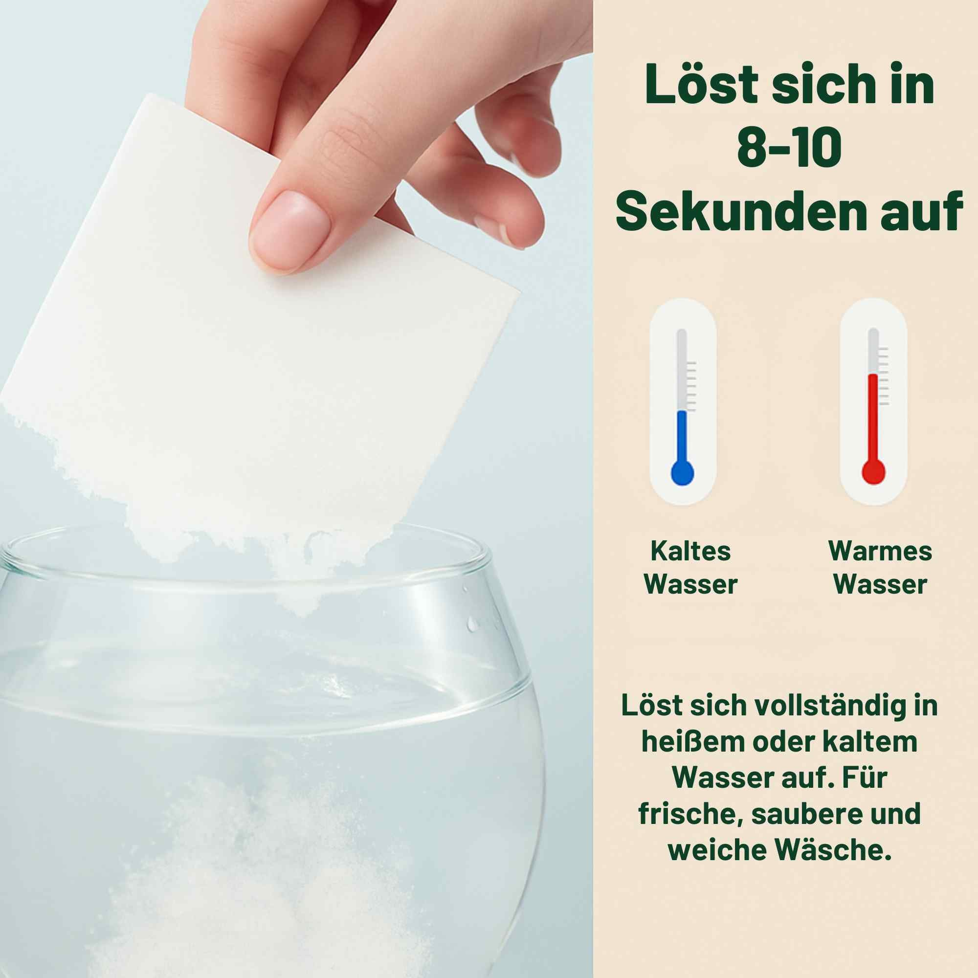 Umweltfreundliche Waschmittel Blätter